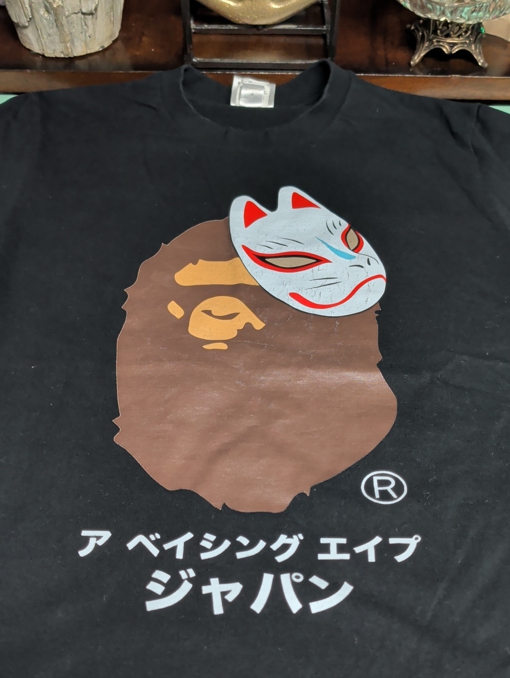 A Bathing Ape Japan Black Graphic Short Sleeve Tee